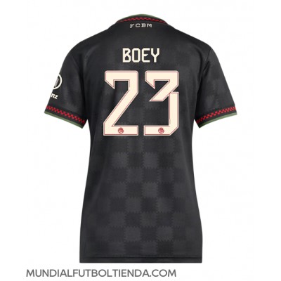 Camiseta Bayern Munich Sacha Boey #23 Tercera Equipación Replica 2025-26 para mujer mangas cortas Camiseta Bayern Munich Sacha Boey #23 Tercera Equipación Replica 2025-26 para mujer mangas cortas